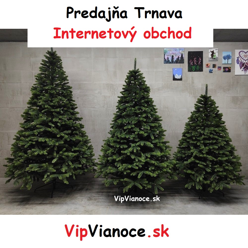kamenná predajňa umelých vianočných stromčekov v Trnave